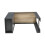 Living And Home Wooden Bar Table with Open Shelves 4