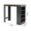 Living And Home Wooden Bar Table with Open Shelves 6