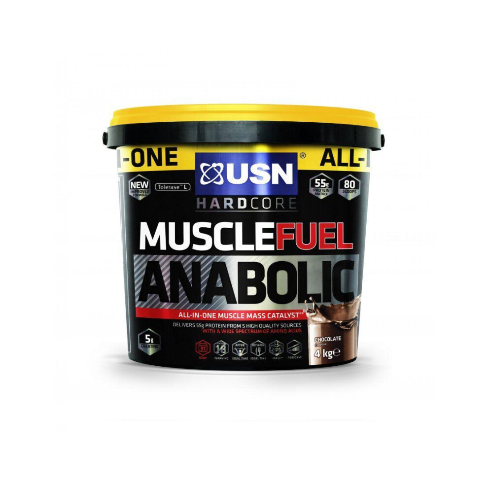 USN Muscle Fuel Anabolic Muscle Mass & Growth Shake Powder 4kg - Chocolate