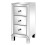 3 Drawers Mirrored Glass Bedside Table Nightstand Storgae Cabinet 11
