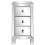 3 Drawers Mirrored Glass Bedside Table Nightstand Storgae Cabinet 4