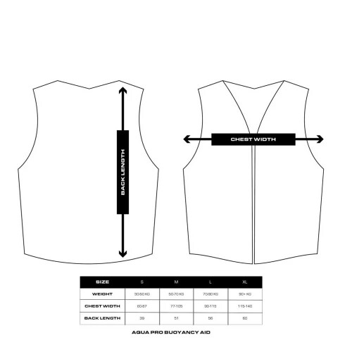 (Black, X-Large) Baltic Aqua Pro Bouyancy Aid 2