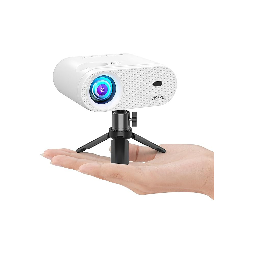Mini Projector, VISSPL 1080P Full HD Portable Projector with Tripod