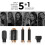 5 in 1 Foldable Hair Styler Set Hair Blow Dryer Brush Curling Wand 10