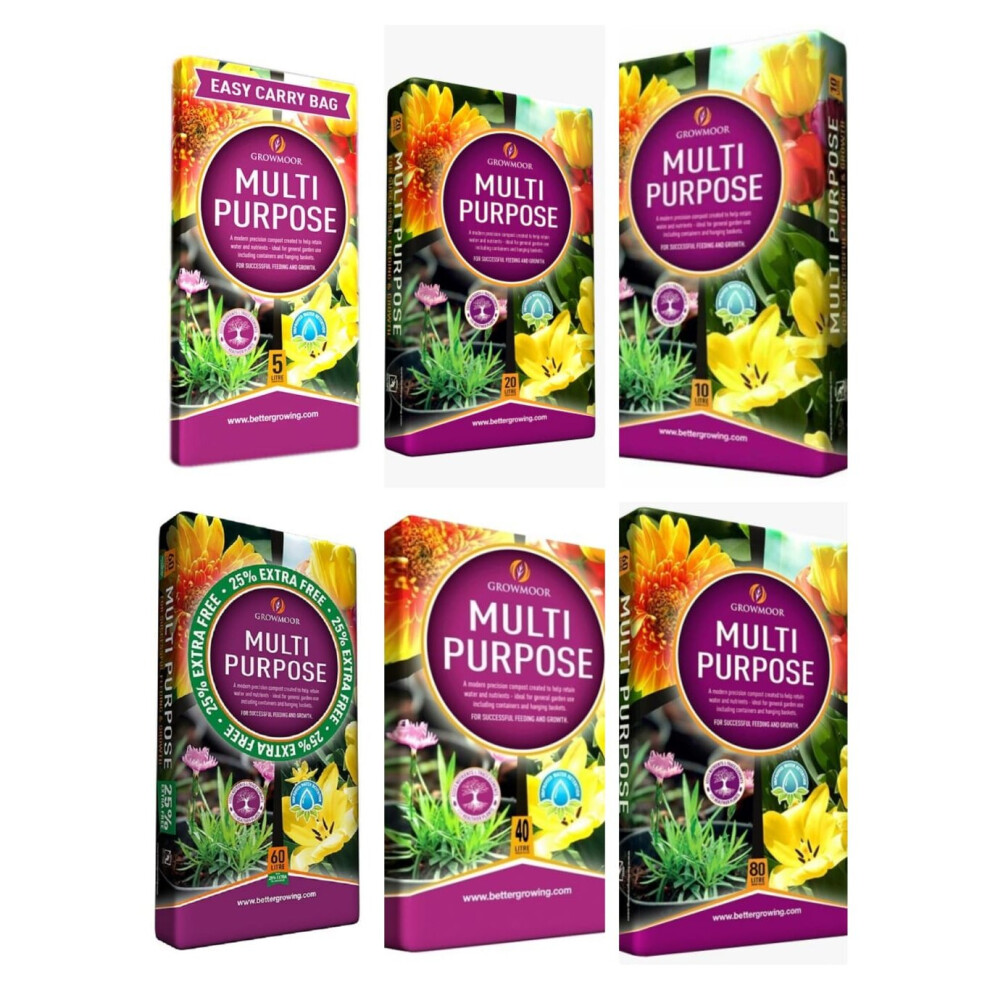 Caprican (60 Litre ) Multi-Purpose Compost Soil Bag Beds Borders Pots