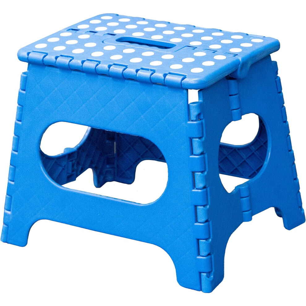 Folding Step Stool Heavy Duty Skid Resistant H29 X L27 X W22 Cm - Blue 787269332362