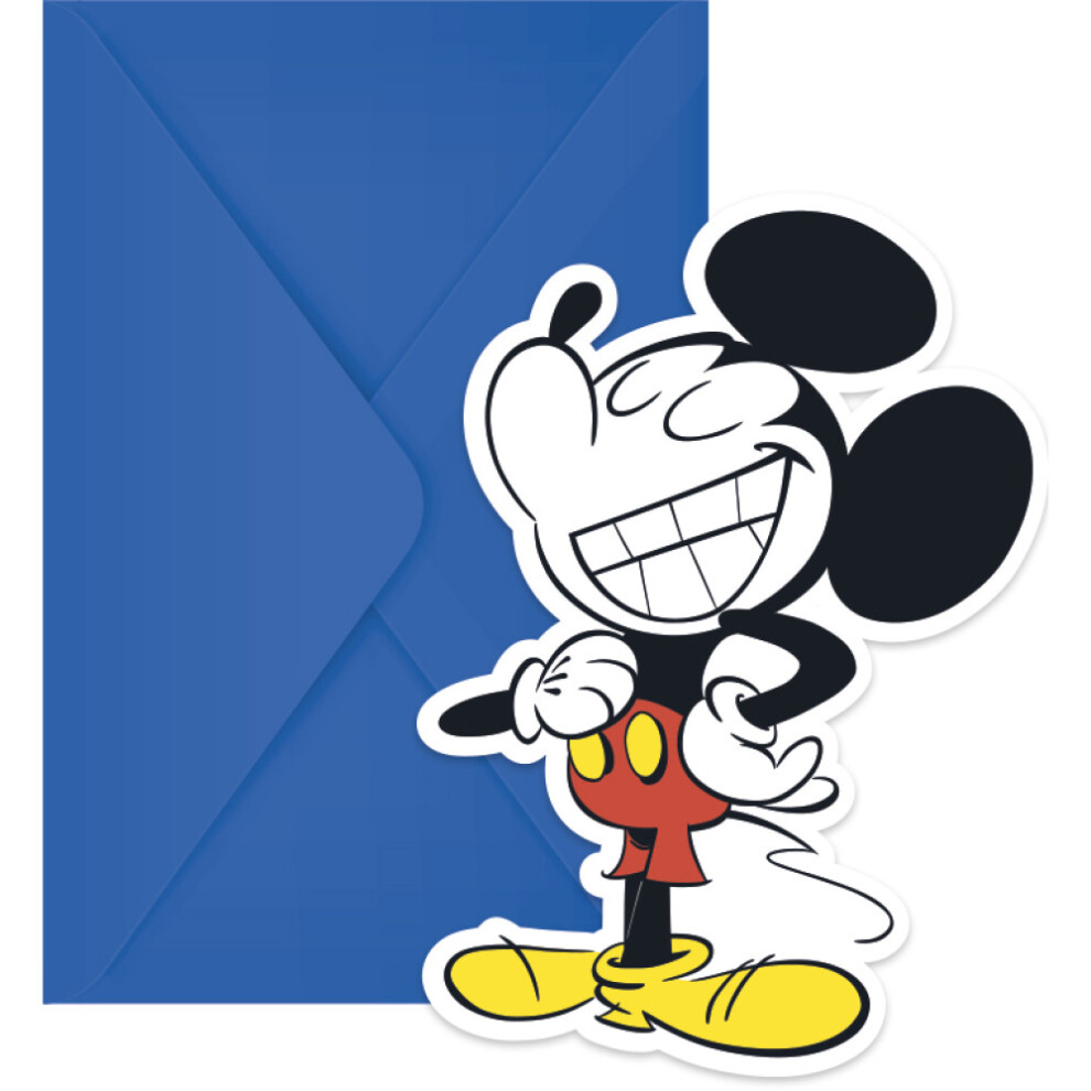 Disney Retro Mickey Mouse Invitations (Pack of 6)