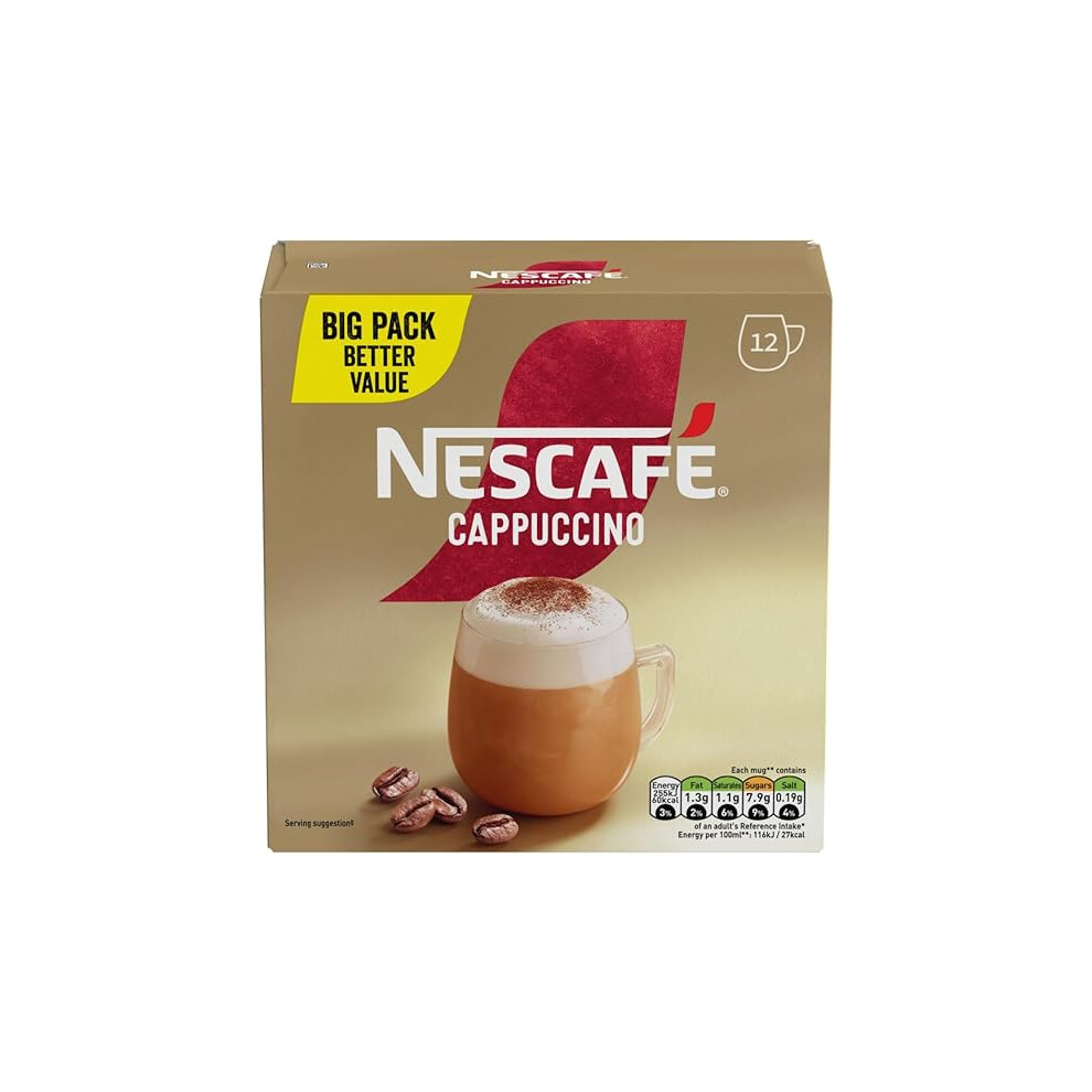 Nescaf? Gold Cappuccino Sachets ? 12 Cups (Pack of 1)