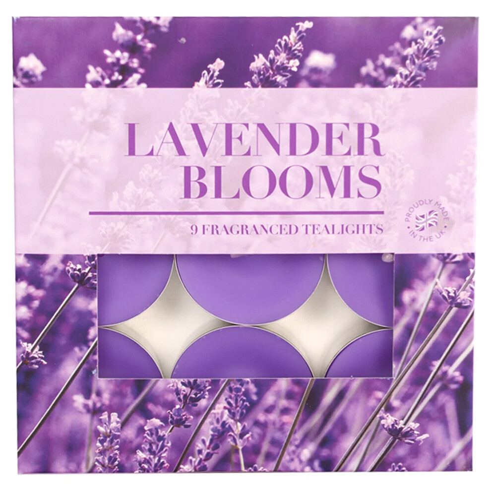 Wax Lyrical Lavender Blooms Tea Light Candles 9 pack Made in England Candle