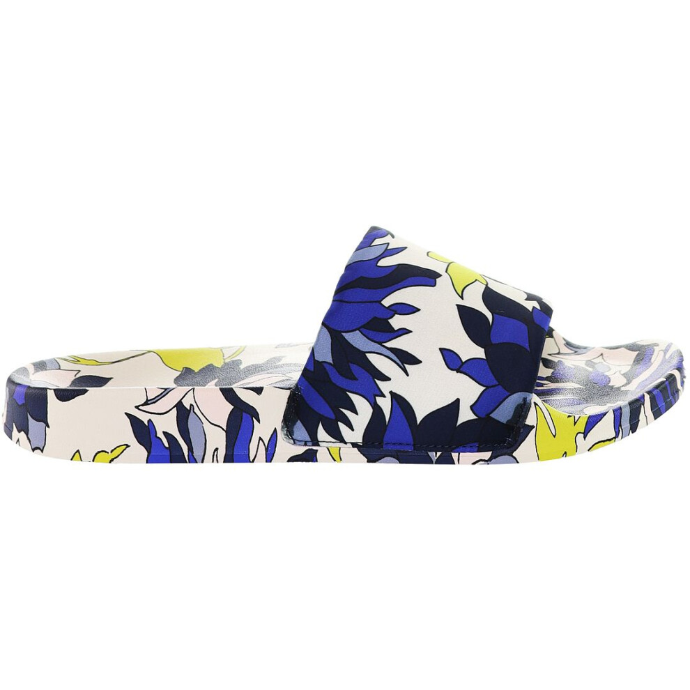 (5, Blue) Ted Baker Anniti Floral Print Slip-On Blue Synthetic Womens Sliders 272435_NAVY (UK )