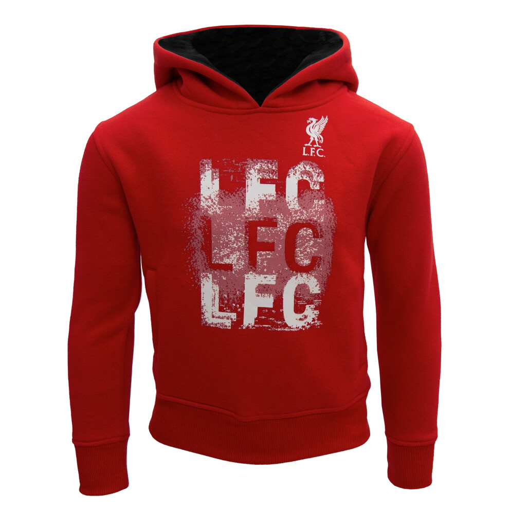 (5-6 Years) Liverpool FC Boys Hoody Fleece LFC Graphic OFFICIAL Football Gift