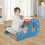 Costway 4 in 1 Convertible Activity Table Bench Set Adjustable Toddler Easel w/Whiteboard 4