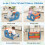 Costway 4 in 1 Convertible Activity Table Bench Set Adjustable Toddler Easel w/Whiteboard 6