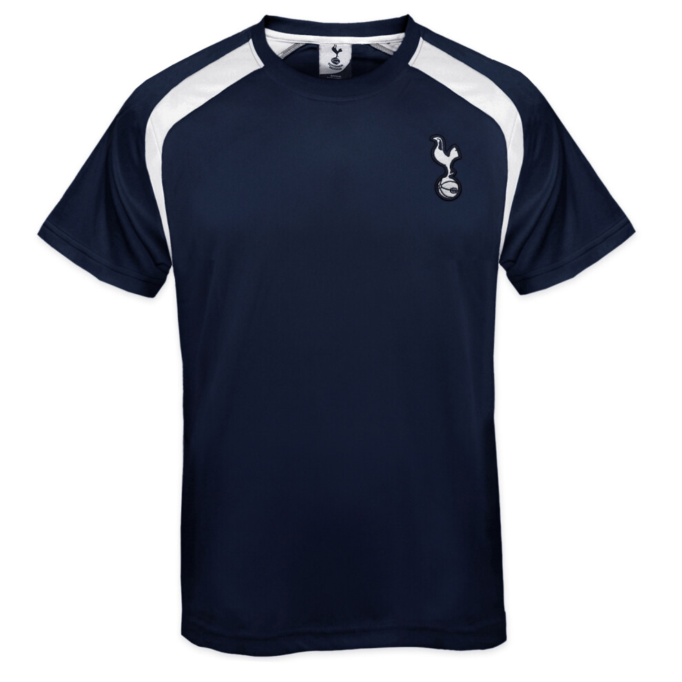 (Navy Blue, 12-13 Years) Tottenham Hotspur FC Official Football Gift Boys Kit T-Shirt