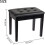Piano Stool Dressing Table Stool Padded Keyboard Bench Chair Black 2