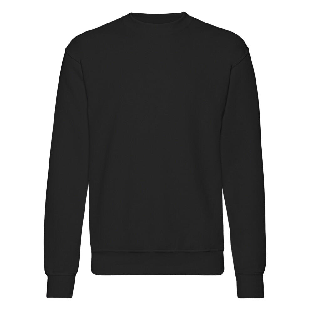 (M, Black) Fruit Of The Loom Mens Set-In Belcoro® Yarn Sweatshirt 