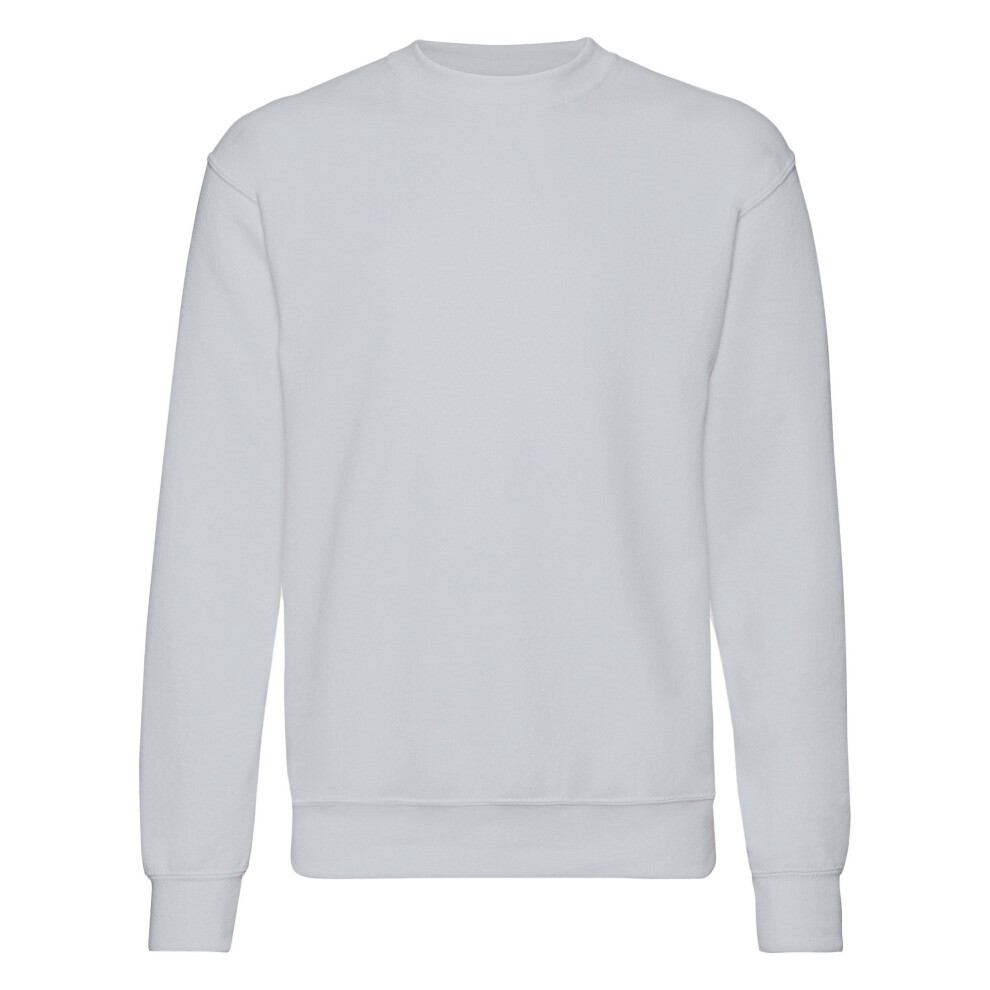 (M, Heather Grey) Fruit Of The Loom Mens Set-In Belcoro® Yarn Sweatshirt