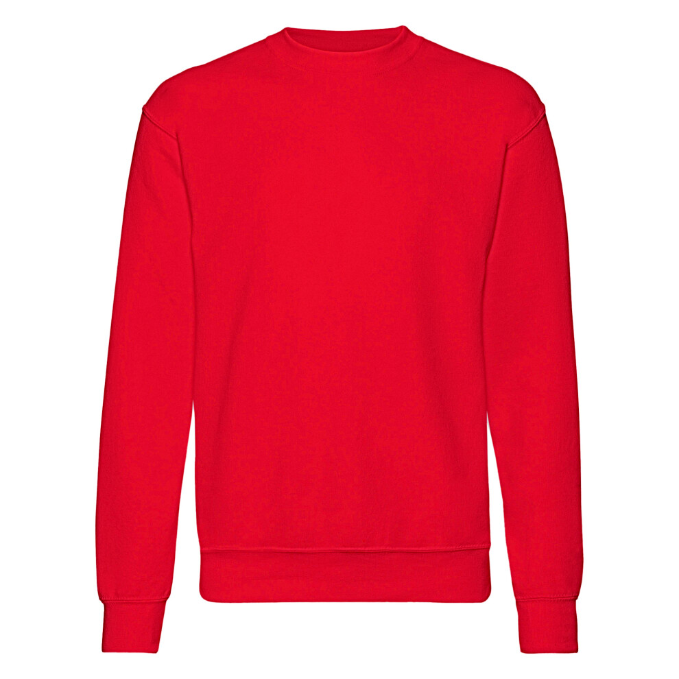 (L, Red) Fruit Of The Loom Mens Set-In Belcoro® Yarn Sweatshirt
