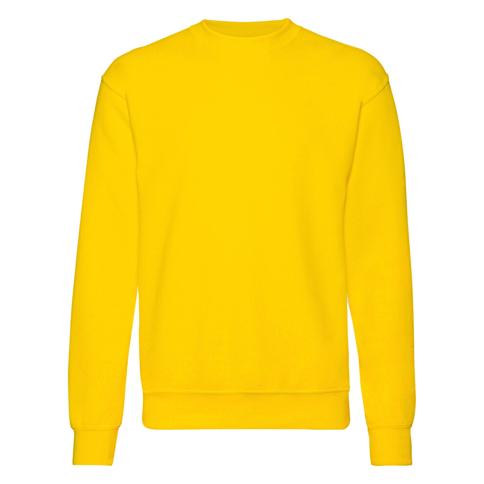 (L, Sunflower) Fruit Of The Loom Mens Set-In Belcoro® Yarn Sweatshirt