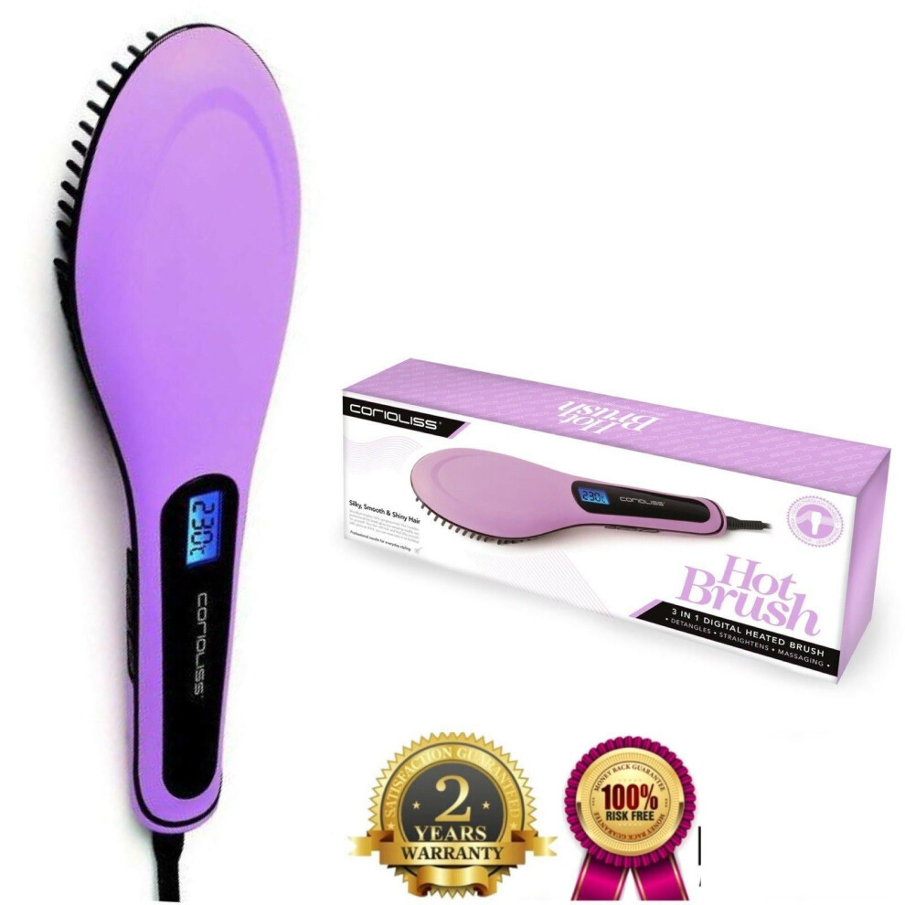 Corioliss Digital Hot Brush Heated Hair Styler Worldwide Voltage - Lilac *SALE*