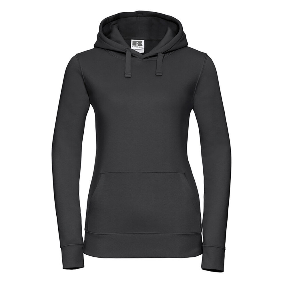(S, Black) Russell Womens Premium Authentic Hoodie (3-Layer Fabric)