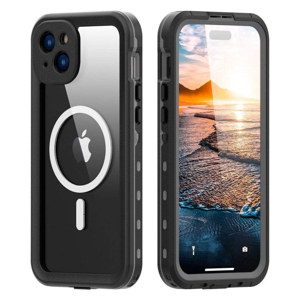 Case For iPhone 15  Full Body Waterproof Shockproof Case Coverï¼Blackï¼