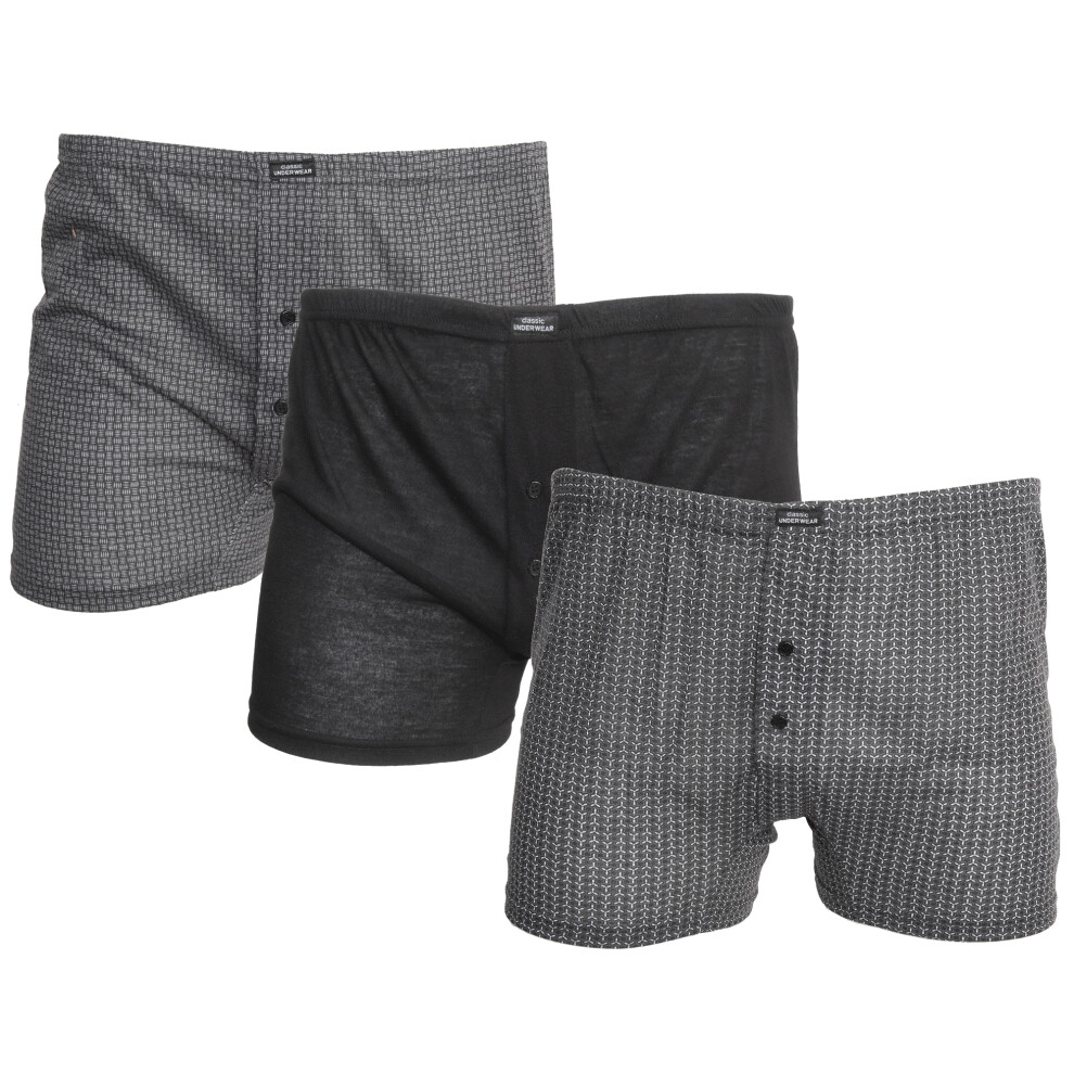 Patterned Jersey Boxer Shorts (3 Pairs)