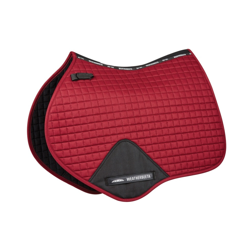 (Full, Maroon) Weatherbeeta Prime Jump Shaped Saddle Pad