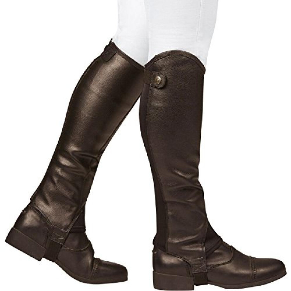 (Adults Xlarge, Brown) Dublin Mens Fusion Leather Half Chaps