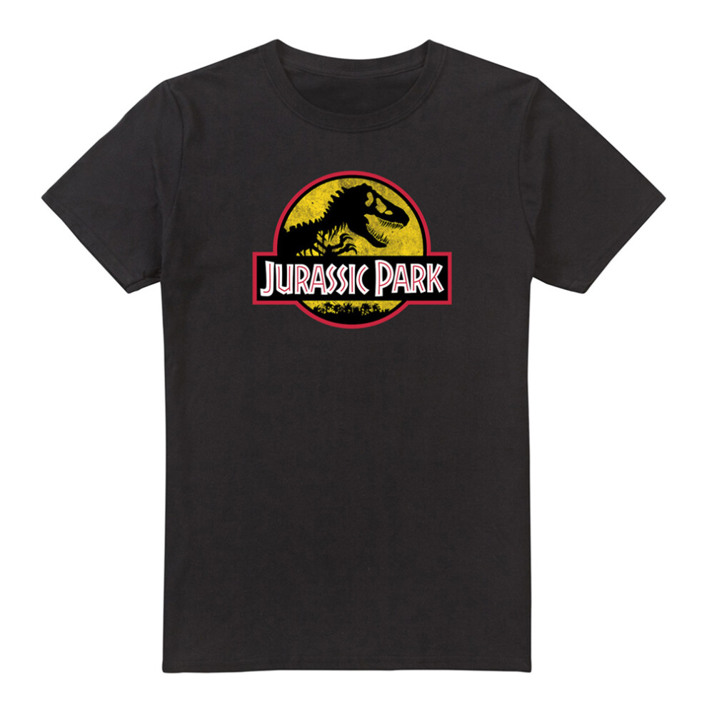 (M, Black) Jurassic Park Mens Logo T-Shirt