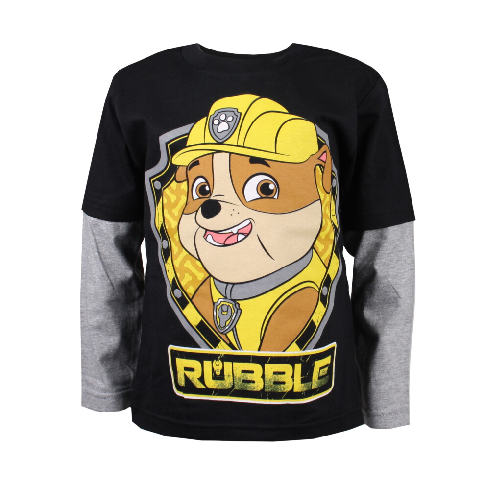 Paw Patrol Childrens/Kids Rubble Shield Long-Sleeved T-Shirt