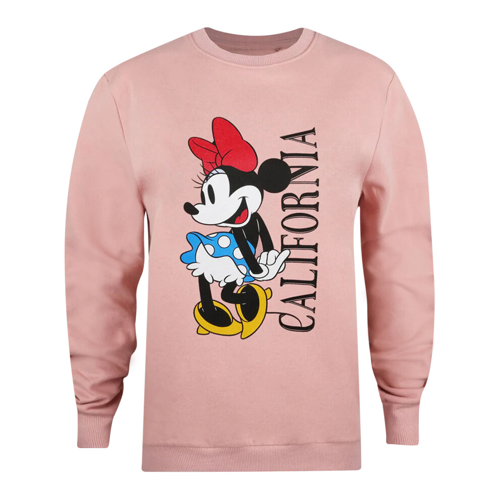 (M, Dusky Pink) Disney Womens/Ladies California Minnie Mouse Sweatshirt