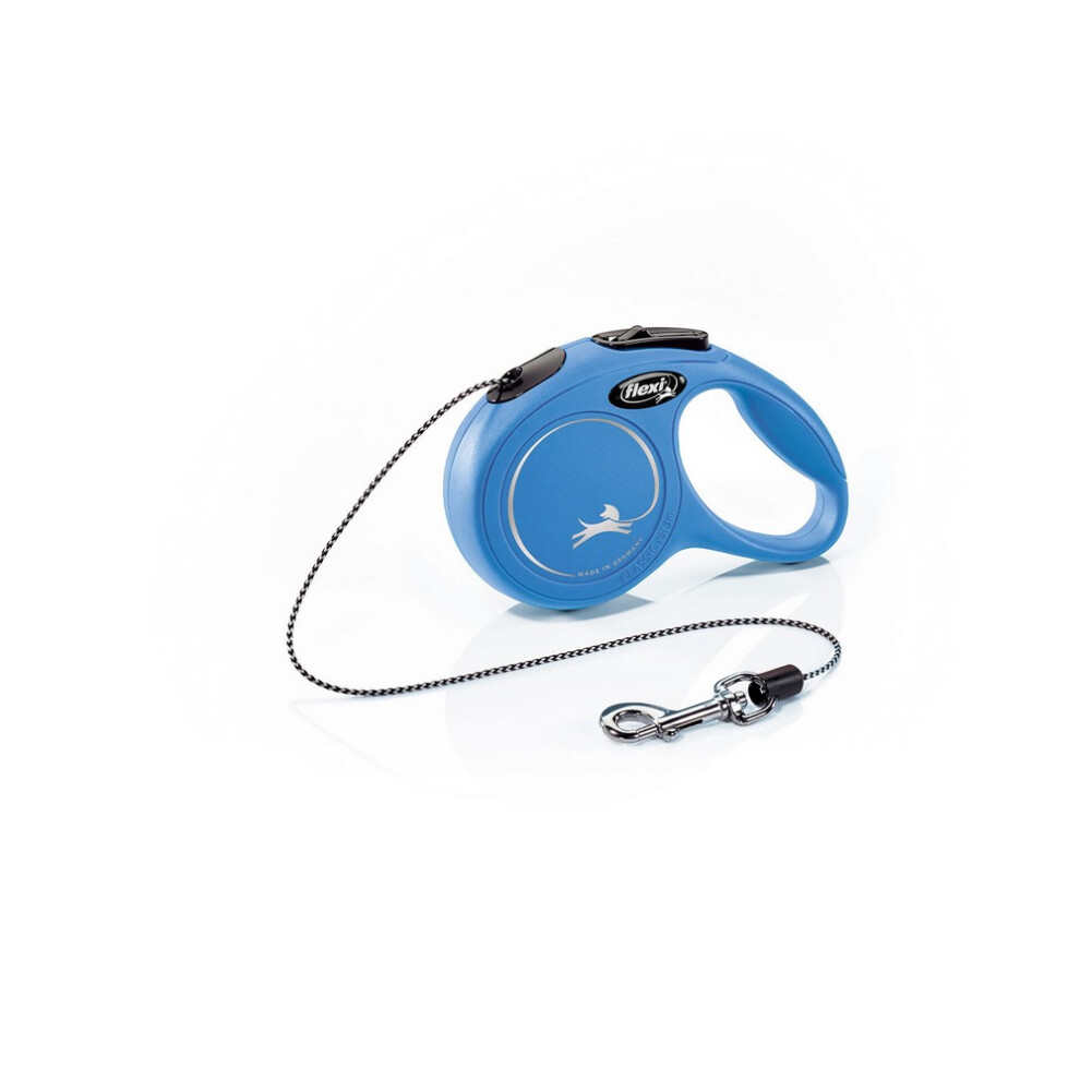 (8m, Blue) Flexi New Classic Small Retractable Dog Lead