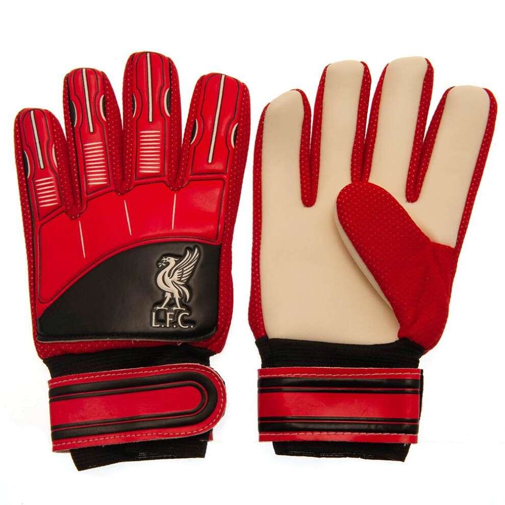 Liverpool FC Childrens/Kids Crest Goalkeeper Gloves