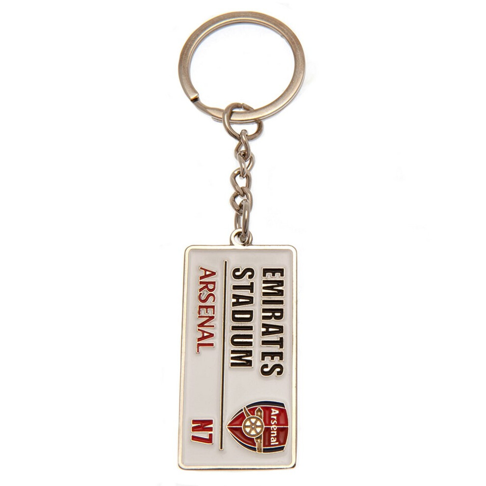 Arsenal Fc Street Sign Keyring Red