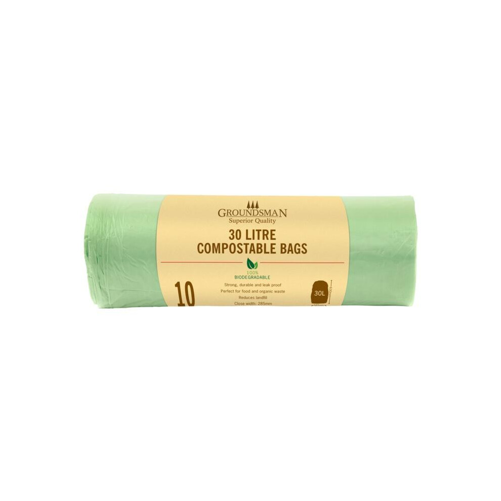 Groundsman 30L Compostable Plastic Bag (Pack Of 10)