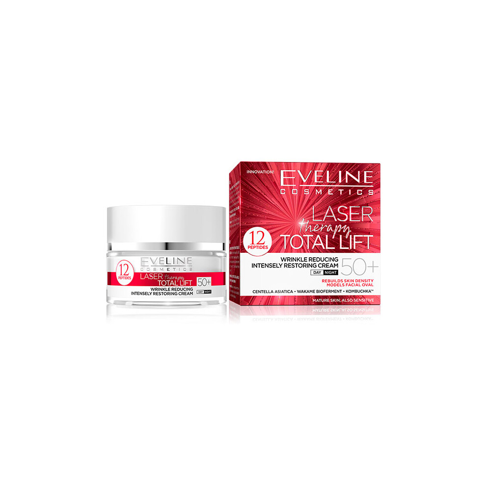 Eveline Cosmetics Laser  therapy Total lift Wrinkle Reducing Intensely Restoring Cream D/N 50+