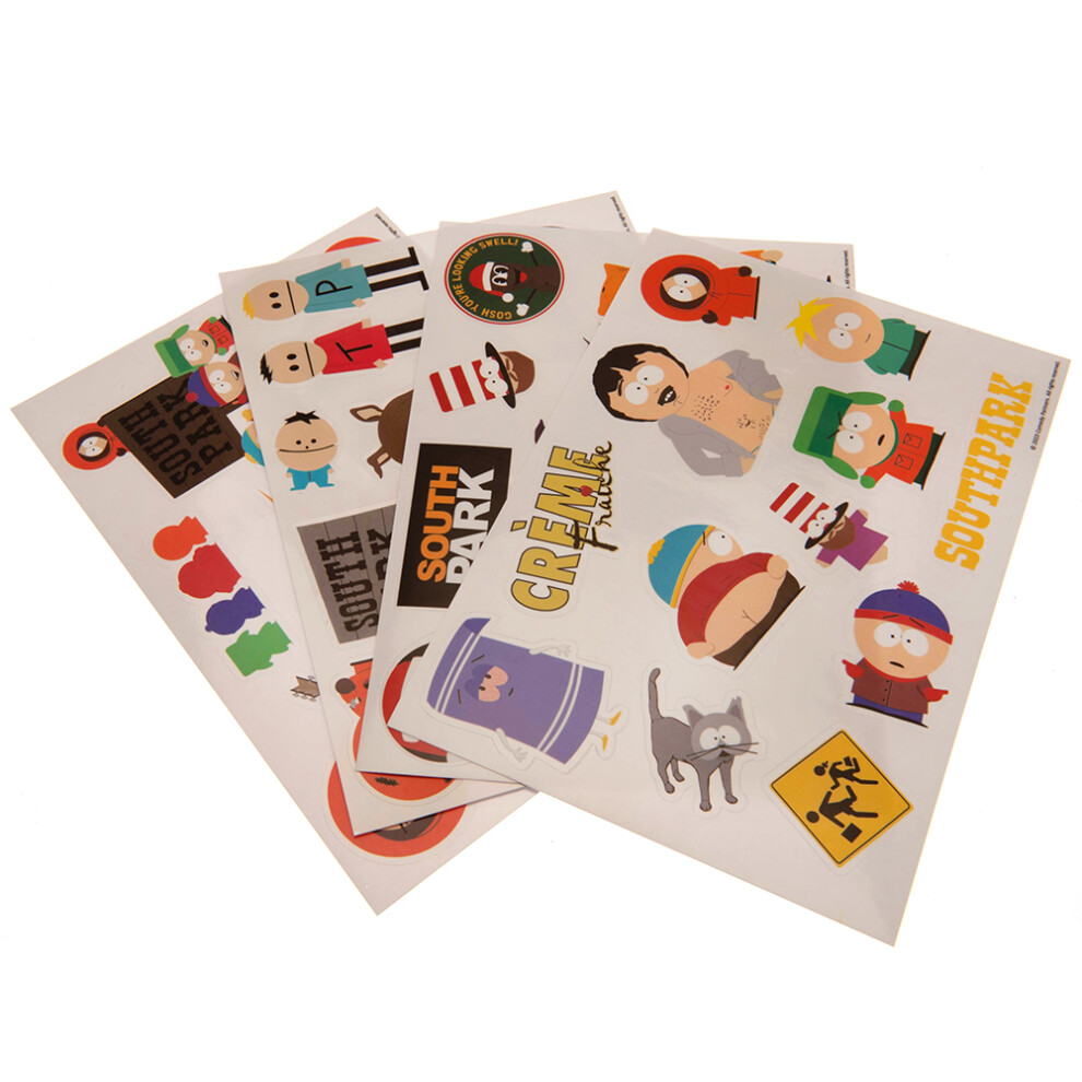 South Park Tech Stickers - 4 Vinyl Sticker Sheets (Officially Licensed), Cartman, Kenny, Kyle, Stan | Self-Adhesive, For Phones/Tablets