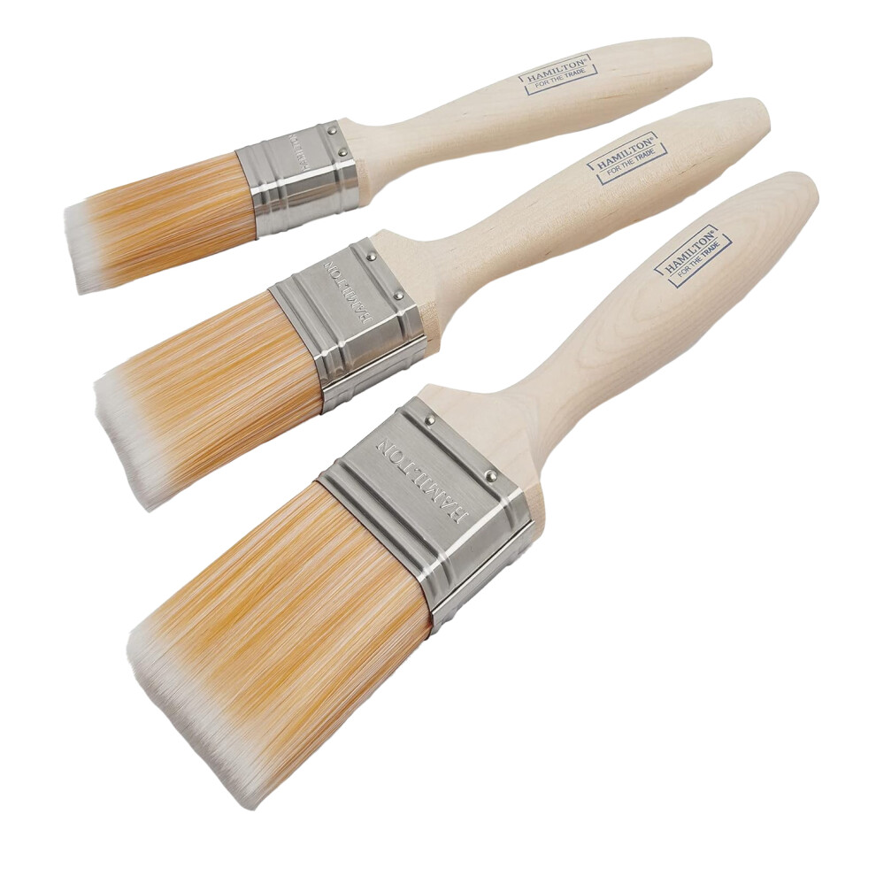 Hamilton For The Trade Flat Paint Brush (Pack of 3)