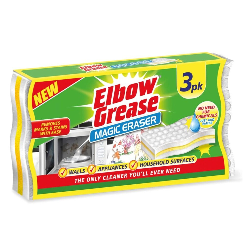 Elbow Grease Sponge Scourers (Pack Of 3)