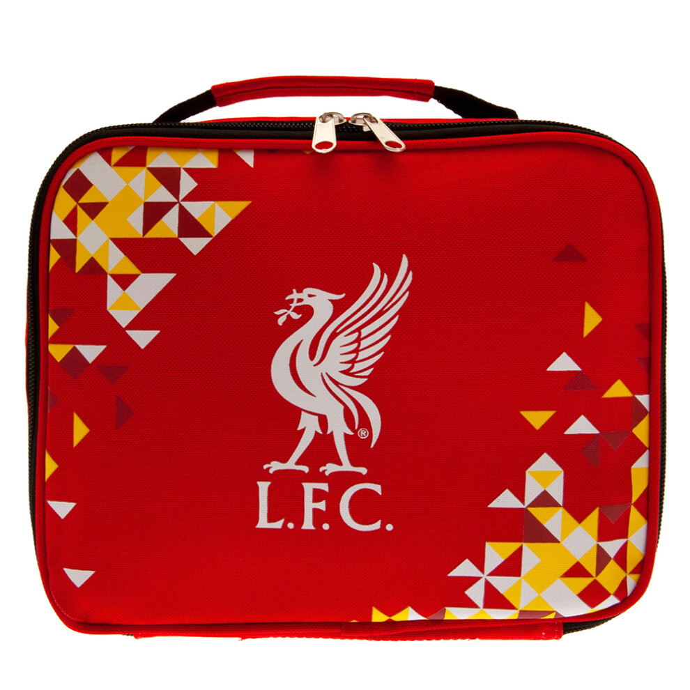 Liverpool Fc Particle Lunch Bag - Officially Licensed, Polyester, 24 X 20 X 8 Cm, Main Compartment, Grab Handle Red