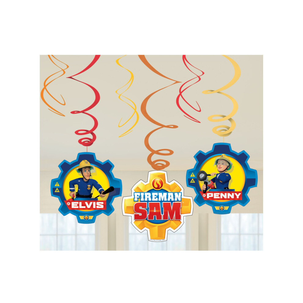 Fireman Sam Swirl Streamers (Pack of 6)