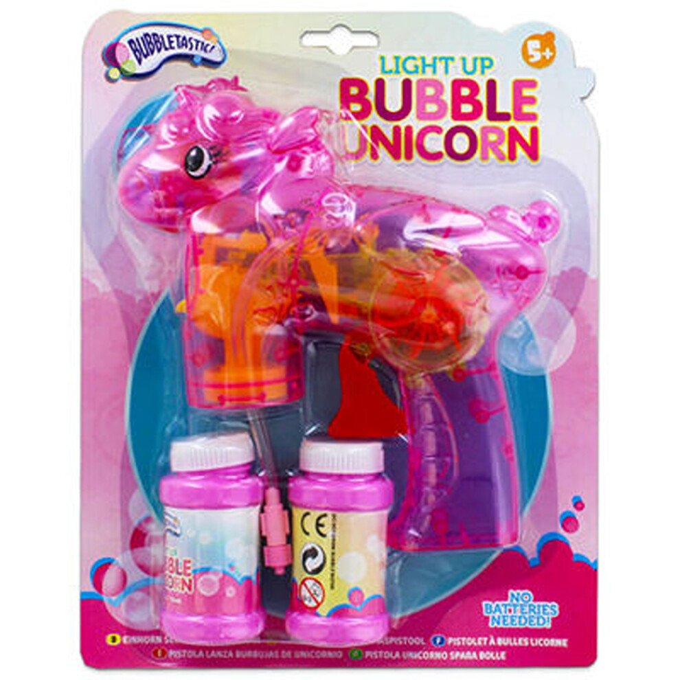 Unicorn Light Up Bubble Gun