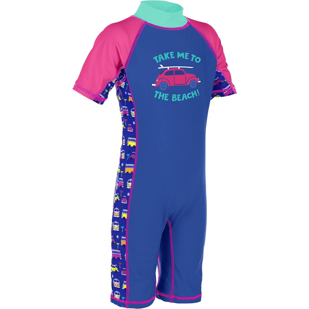 Volkswagen Kids UPF 50+ Protection Sunsuit Blue/Pink