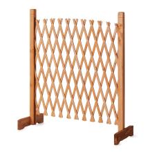 Solid Wood Expanding Fence | H:90cm x W:30-190 cm | Easylife | Natural Wood