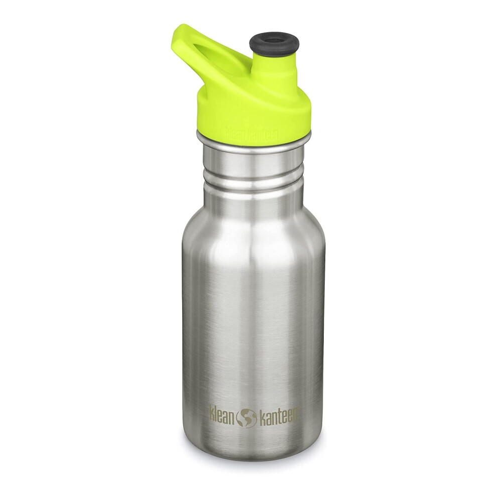 (brushed steel) Klean Kanteen Kids bottle 355ml - narrow design stainless steel with Sport Cap