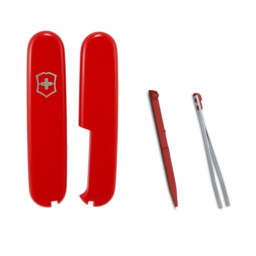 (red) Victorinox Scales/handles and colour accessories for 91mm Swiss Army knives