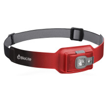 (ember red) Biolite LED Head torch 200 lumen rechargeable - super lightweight no bounce