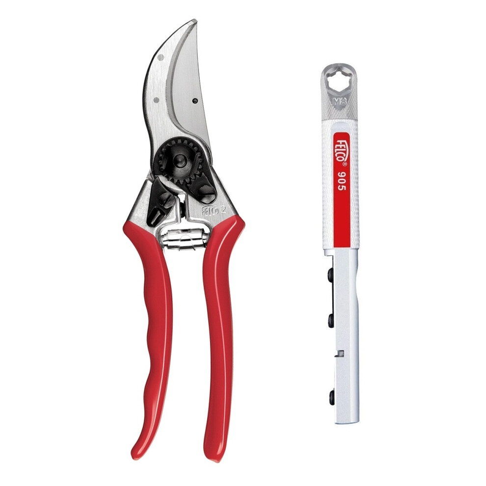 Genuine Felco Model 2 secateurs with Felco 905 carbide sharpening tool