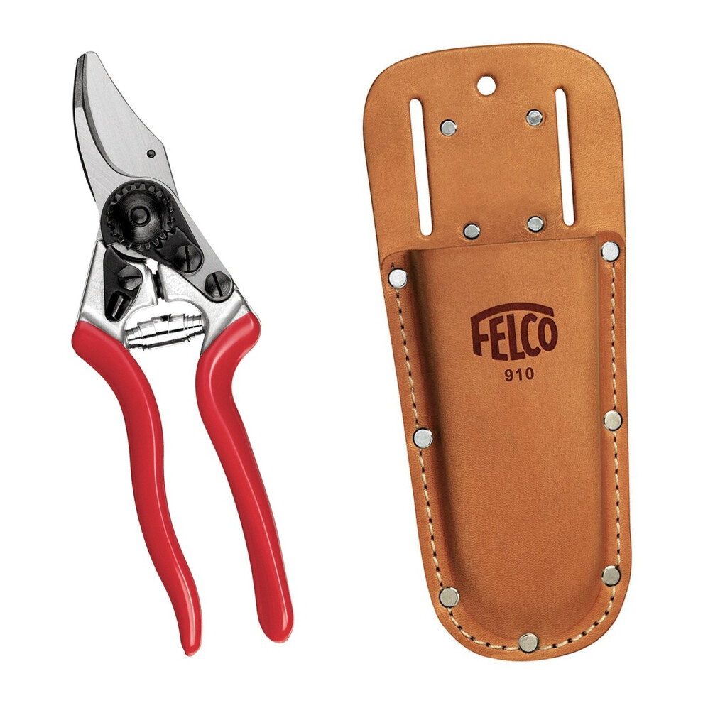 Genuine Felco Model 6 Compact secateurs for small hands - with leather pouch